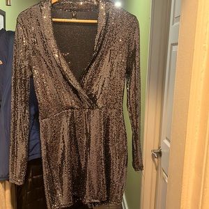 Black sequins dress